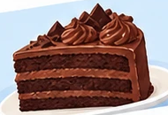 Porción de pastel de chocolate
